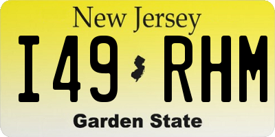 NJ license plate I49RHM