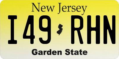 NJ license plate I49RHN
