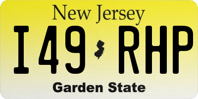 NJ license plate I49RHP