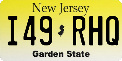 NJ license plate I49RHQ