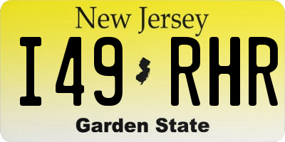 NJ license plate I49RHR