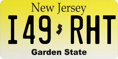 NJ license plate I49RHT