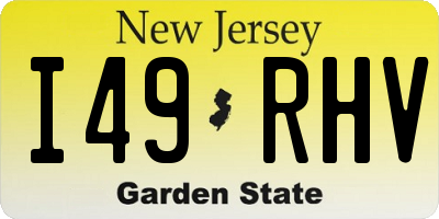 NJ license plate I49RHV