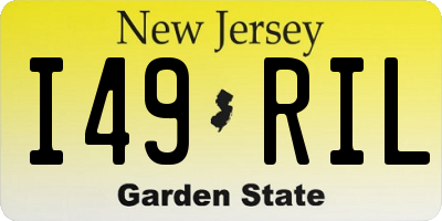 NJ license plate I49RIL