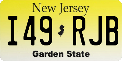 NJ license plate I49RJB