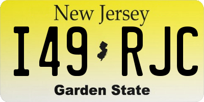 NJ license plate I49RJC