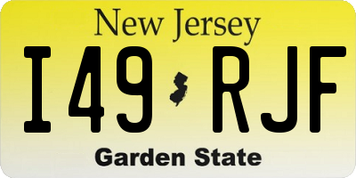 NJ license plate I49RJF