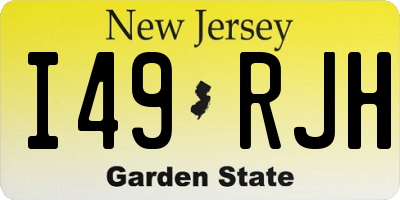 NJ license plate I49RJH