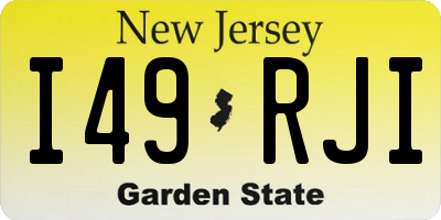 NJ license plate I49RJI