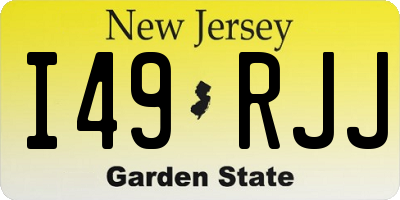 NJ license plate I49RJJ