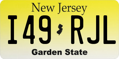NJ license plate I49RJL