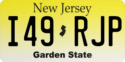 NJ license plate I49RJP