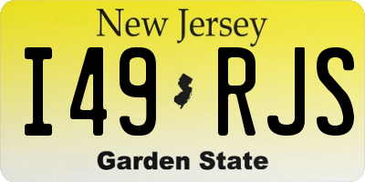 NJ license plate I49RJS