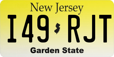 NJ license plate I49RJT