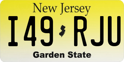 NJ license plate I49RJU