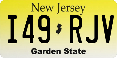 NJ license plate I49RJV