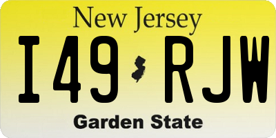 NJ license plate I49RJW