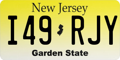 NJ license plate I49RJY