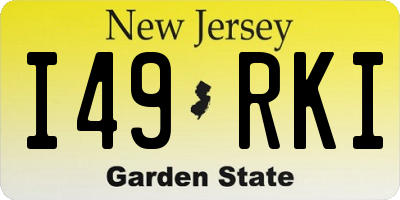 NJ license plate I49RKI