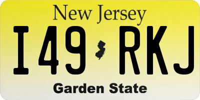 NJ license plate I49RKJ