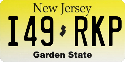 NJ license plate I49RKP