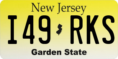 NJ license plate I49RKS