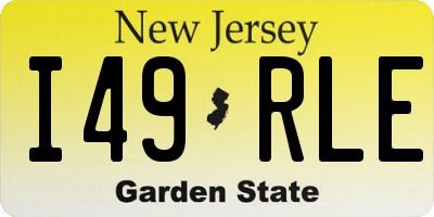 NJ license plate I49RLE