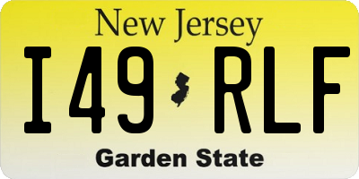 NJ license plate I49RLF