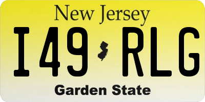 NJ license plate I49RLG