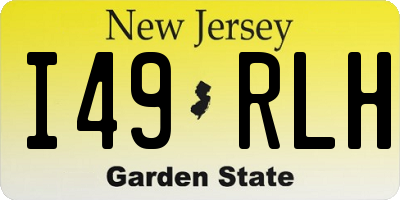 NJ license plate I49RLH