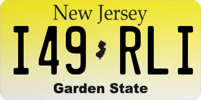 NJ license plate I49RLI