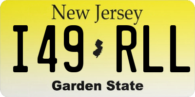 NJ license plate I49RLL