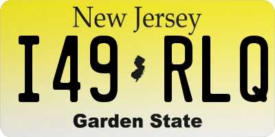 NJ license plate I49RLQ