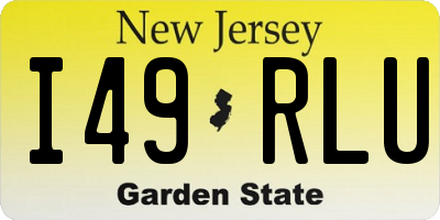 NJ license plate I49RLU