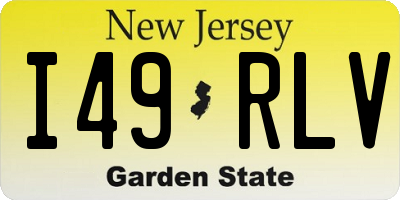 NJ license plate I49RLV