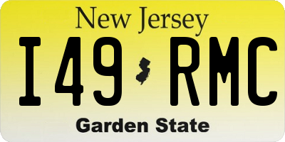 NJ license plate I49RMC