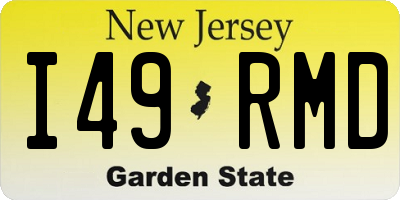 NJ license plate I49RMD