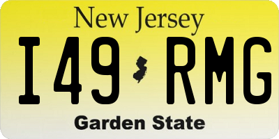NJ license plate I49RMG