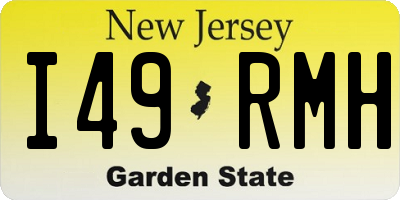 NJ license plate I49RMH