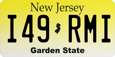 NJ license plate I49RMI