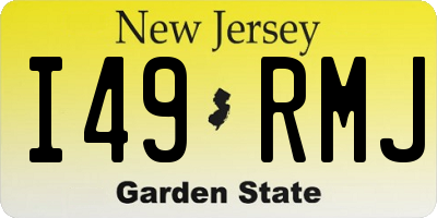 NJ license plate I49RMJ