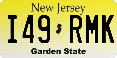 NJ license plate I49RMK