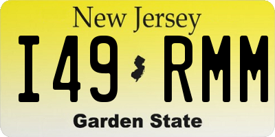 NJ license plate I49RMM