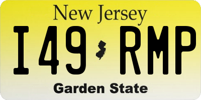 NJ license plate I49RMP