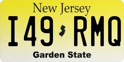 NJ license plate I49RMQ