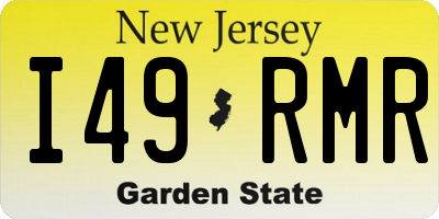 NJ license plate I49RMR