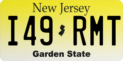 NJ license plate I49RMT