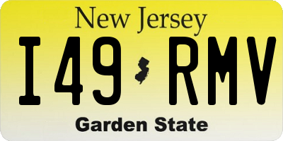 NJ license plate I49RMV