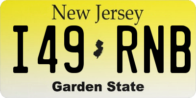 NJ license plate I49RNB