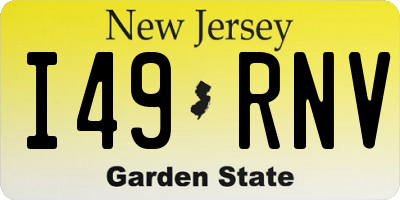 NJ license plate I49RNV